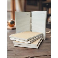 Mikasso A5 Çizgili Kraft Defter | Vintage | Geri Dönüşüm Kağıt | 70 Yaprak (140 Sayfa) Yumuşak 100 Yaprak Be