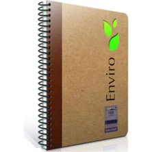Mikasso Enviro 17X24 100 Yaprak Kraft Kapak Spiralli Defter (1794) Kareli Sert Spiralli Kareli 100 Yaprak Or