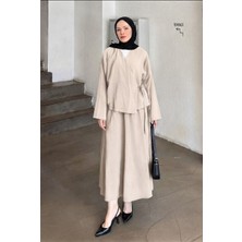 Trendparis Modern Kruvaze Takım Krem