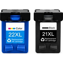 Hp 21XL (C9351) Siyah + Hp 22XL (C9352) Renkli Yüksek Kapasiteli Muadil Kartuş Seti Hp Deskjet 3930 Yazıcı Uyumlu