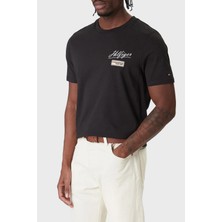 Tommy Hilfiger Logolu % 100 Pamuk Regular Fit Bisiklet Yaka T Shirt Erkek T Shirt MW0MW41471 Bds