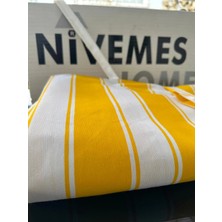 Nivemes Home NİVEMESHOME BRANDA SARI - BEYAZ BALKON PERDESİ