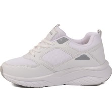Ayk's Beyaz-Buz Yüksek Tabanlı Hafif Unisex Spor Ayakkabı 2105 Z
