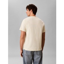 Calvin Klein Erkek Sarı Calvin Klein Ss Hero Monologo Tee, 486 Sarı Erkek T-Shirt