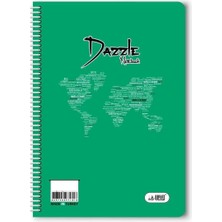 Mikasso 120 Yaprak Çizgili Spiralli Plastik Kapak Defter A4 Boy Sert Spiralli Çizgili 120 Yaprak Büyük Boy Y