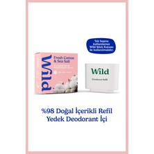 Wild Refill Yedek Stick Deodorant Içi %98 Doğal Formül - Fresh Cotton & Sea Salt 40 G.