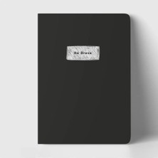 Mikasso Be Brave Siyah Defter (Çizgili) Çizgili Siyah A5