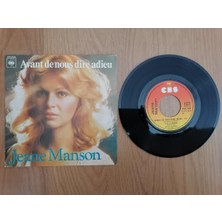 Plakperest Jeane Manson - Avant De Nous Dıre Adıeu - 1976 Fransa Basım 45 Lik Plak