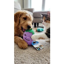 Mianna Köpekler Için Patlıcan Figürlü Sesli Peluş Çiğneme ve Oyun Oyuncağı
