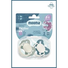 Mooma Naturalfeel™ Premium Doğal Hissiyatlı Ortodontik Ultra Yumuşak Silikon Emzik 0-6 Ay Ball Blue ve River Green