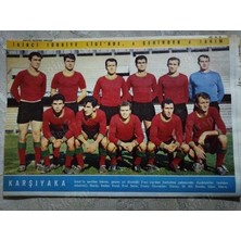 Plakperest 1967 Karşıyaka Futbol Takımı  Hayat Dergisi Orta Boy  Poster  24X16 cm