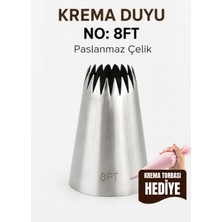 Van Vleck Paslanmaz Çelik Krema Duyu No: 8ft Büyük Boy – Pasta, Cupcake ve Tatlı Süsleme Ucu