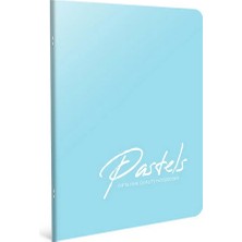 Mikasso Pastels A4 100 Yaprak Tel Dikişli Plastik Kapak Defter (4120) Çizgili Mavi Sert Düz Çizgili 100 Yapr
