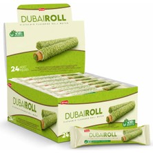 Elvan Dubai Roll Gofret 18 gr 24 Adet Sütlü Antep Fıstık Aromalı Lezzetli Atıştırmalık