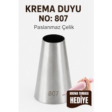 Van Vleck Paslanmaz Çelik Krema Duyu No: 807 Büyük Boy Düz Duy – Pasta, Cupcake ve Tatlı Süsleme Ucu