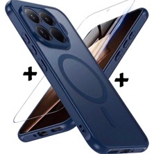 M.TK Moveteck Xiaomi Mi 17T Pro Kılıf Mat Magsafe Şarj Özellikli Hassas Butonlu Yumuşak Renkli Kenarlı Kapak + Ekran Koruyucu Cam Set 2in1