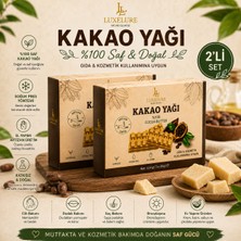 Luxelure Kakao Yağı %100 Saf Soğuk Pres 114 G x 2 Adet | Gıda ve Kozmetik Kullanımına Uygun Kare Form