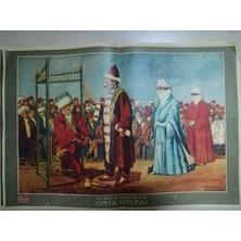 Plakperest Orta Oyunu-Ressam Muazzez Beyin Fırçasından Hayat Dergisi Orta SAYFASI-34X50 cm Boyutlarında