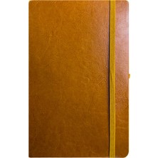 Mikasso Yumuşak Kapaklı Thermo Deri Defter Yumuşak Düz Çizgili 96 Yaprak Orta Boy Kahverengi Not Defteri A5