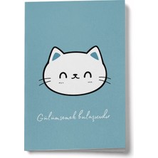 Mikasso Gülümsemek Bulaşıcıdır A6 Çizgili Mini Defter Not Defteri Karton Düz Çizgili Küçük Boy Çok Renkli No