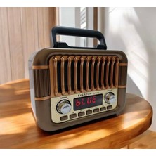 Everton RT-722 Dijital Saatli Nostaljik Radyo Bluetooth Hoparlör Am/fm/sw USB Tf Kart Girişli