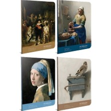 Mikasso Art Master Tel Dikişli Karton Kapak Defter ( 19*26 ) 60 Yaprak ( Çizgili ) Karton Düz Çizgili Büyük