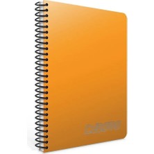 Mikasso Chromo A4 120 Yaprak Plastik Kapak Spiralli Defter (1342) Çizgisiz Koyu Sarı Sert Spiralli Çizgisiz