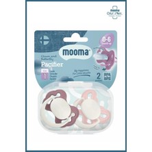Mooma Palyaço ve Kelebek Desenli Emzik 0-6 Ay - Brownish Purple And Baby Pink