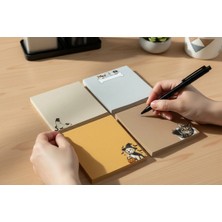 Mikasso 4'lü Kedi Köpek Desenli Memopad Seti, (10X10) 110 gr Kalın Kağıt Notepad, Bloknot, Not Defteri, Yumu