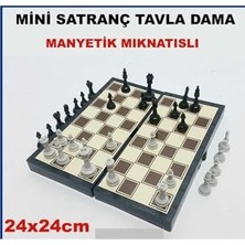 MarkEntegra Mini Manyetik Mıknatıslı Satranç Tavla Dama Seti, ES-2020-12-08-06