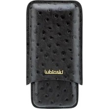 Lubinski Deri 3'lü Puro Kılıfı Siyah Desenli(60 Ring) LB-533