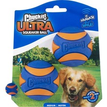 Chuckit! Utra Squeaker 2'li Sesli Köpek Oyun Topu (Orta Boy)