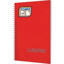 Mikasso Chromo A4 100 Yaprak Spiralli Çizgili Defter Karton Belirtilmemiş Belirtilmemiş Kırmızı Okul Defterl