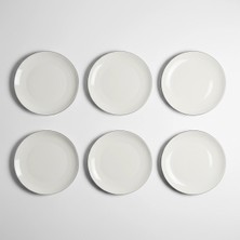 Qua Home Elias Platin 6'lı Servis Tabağı 25 cm