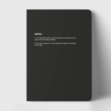 Mikasso Defter Tanımlı Siyah Defter (Noktalı) Karton Düz Noktalı Orta Boy Siyah Konsept Defterler A4 60 Yapr
