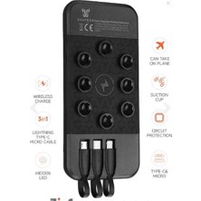 Snapron SNP-3003 10.000 Mah Vantuzlu Wireless Kablosuz ve 3in1 Kablolu Powerbank