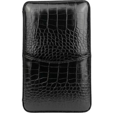 Firebird Siyah Timsah Desenli Deri Puro Taşıma Çantası & Seyahat Humidoru TRM5027