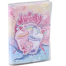 Mikasso NT-103 Sweet Candy Love Pvc Kapaklı Cırtlı Çizgili Not Defteri Karton Belirtilmemiş Orta Boy Çok Ren