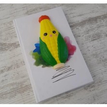 Mikasso Mısır Figürlü Squishy Yumuşak Kokulu Sert Kapaklı Defter Sert Düz Renkli Orta Boy Beyaz Konsept Deft