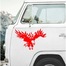 Sticker Usta Kartal Sticker - Eagle Beşiktaş Kanatlı Uçan Kartal Sticker - Araba Oto Motosiklet Karavan Cam Sticker - 00321