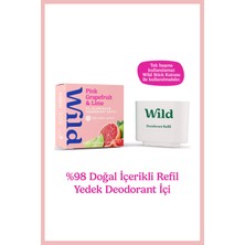 Wild Refill Yedek Stick Deodorant Içi %98 Doğal Formül - Pink Grapefruit & Lime 40 G