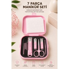 Esenliwe 7 Parça Manikür Pedikür Seti Paslanmaz Çelik Tırnak Bakım Kiti Seyahat Çantalı