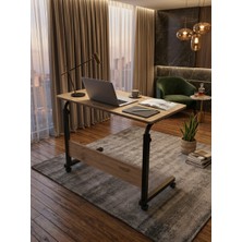 Homedora Royal Modern Yükseklik Ayarlı Çalışma Masası - (Tekerli) 80X40