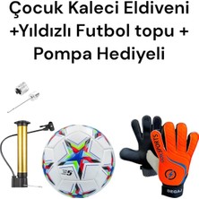 Empressco Çocuk Kaleci Eldiveni, Bilek Bandajlı, Futbol Topu Pompa Hediyeli