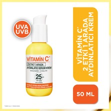 Garnier Vitamin C 2'si 1 Arada Aydınlatıcı Serum Krem, Uva, Uvb, Yüz Güneş Kremi