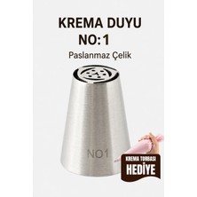 Van Vleck Paslanmaz Çelik Rus Duyu No: 1 – Krema Sıkma Ucu, Pasta, Cupcake ve Çiçek Süsleme Duyusu