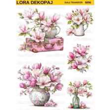 Lora Dekopaj Sulu Transfer Kağıdı - 606 25X35 cm