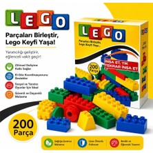 Abnturk 200 Parça LEGO Seti Eğitici Yaratıcı Zeka Geliştirici&bina Araba Tren Setli LEGO Seti