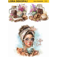 Lora Dekopaj Sulu Transfer Kağıdı - 555 25X35 cm
