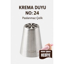 Van Vleck Paslanmaz Çelik Rus Duyu No: 24 – Krema Sıkma Ucu, Pasta, Cupcake ve Çiçek Süsleme Duyusu